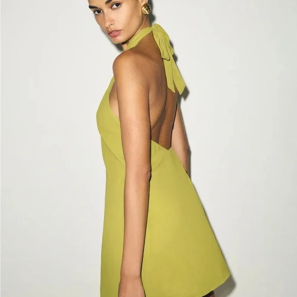 Reformation Lime Mini Dress - Picture 4 of 6
